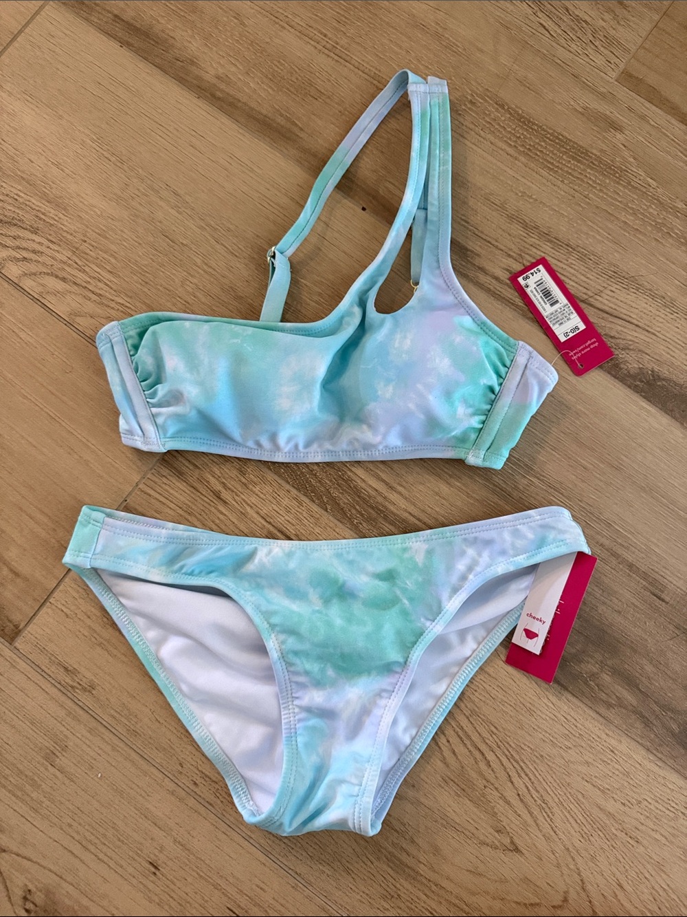 Xhilaration Blue Green Tie-Dye Bikini Set
